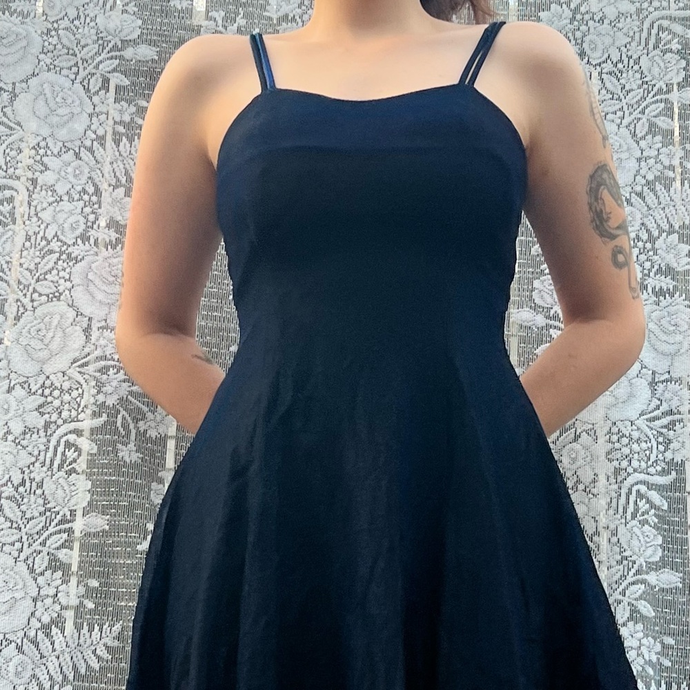 All that jazz, size small, black / blue shiny dress